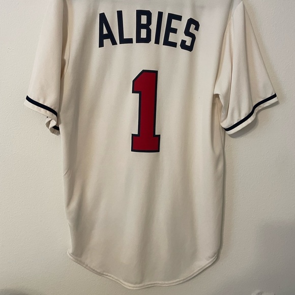 New Nike Atlanta Braves Ozzie Albies Replica Jersey Size Small - Picture 4 of 8